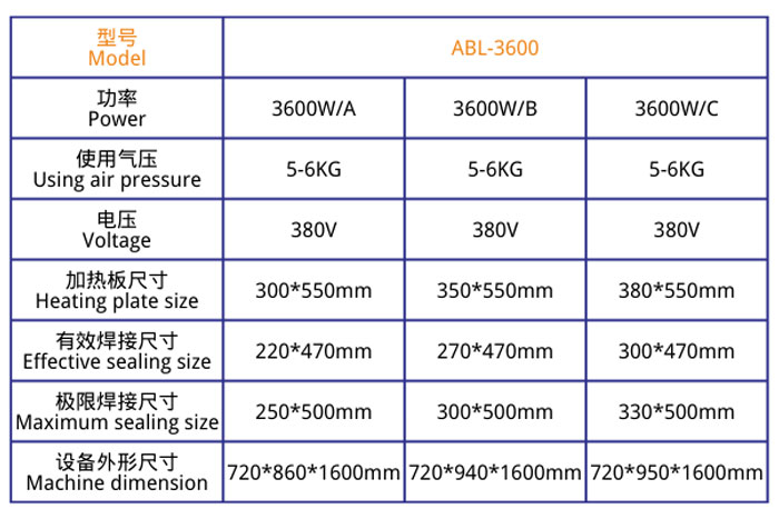 立體式醫(yī)療熱合機(jī)JL-3600技術(shù)參數(shù)